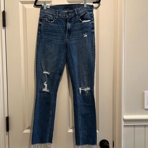 MOTHER mid-rise dazzler ankle fray in weekend warrior Size 28